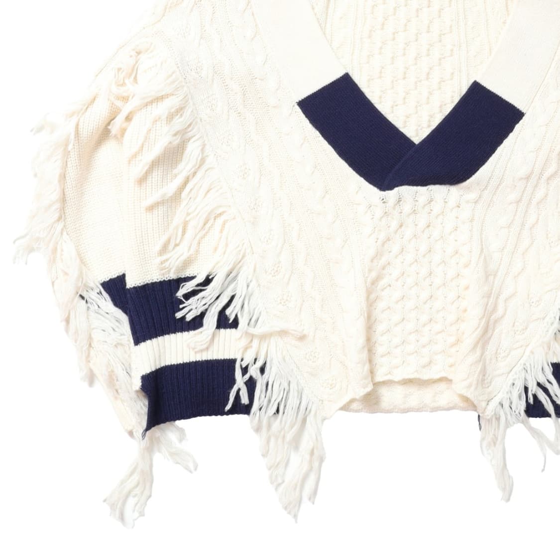 사카이 Sacai V-neck Fringe Knit    상품이미지4