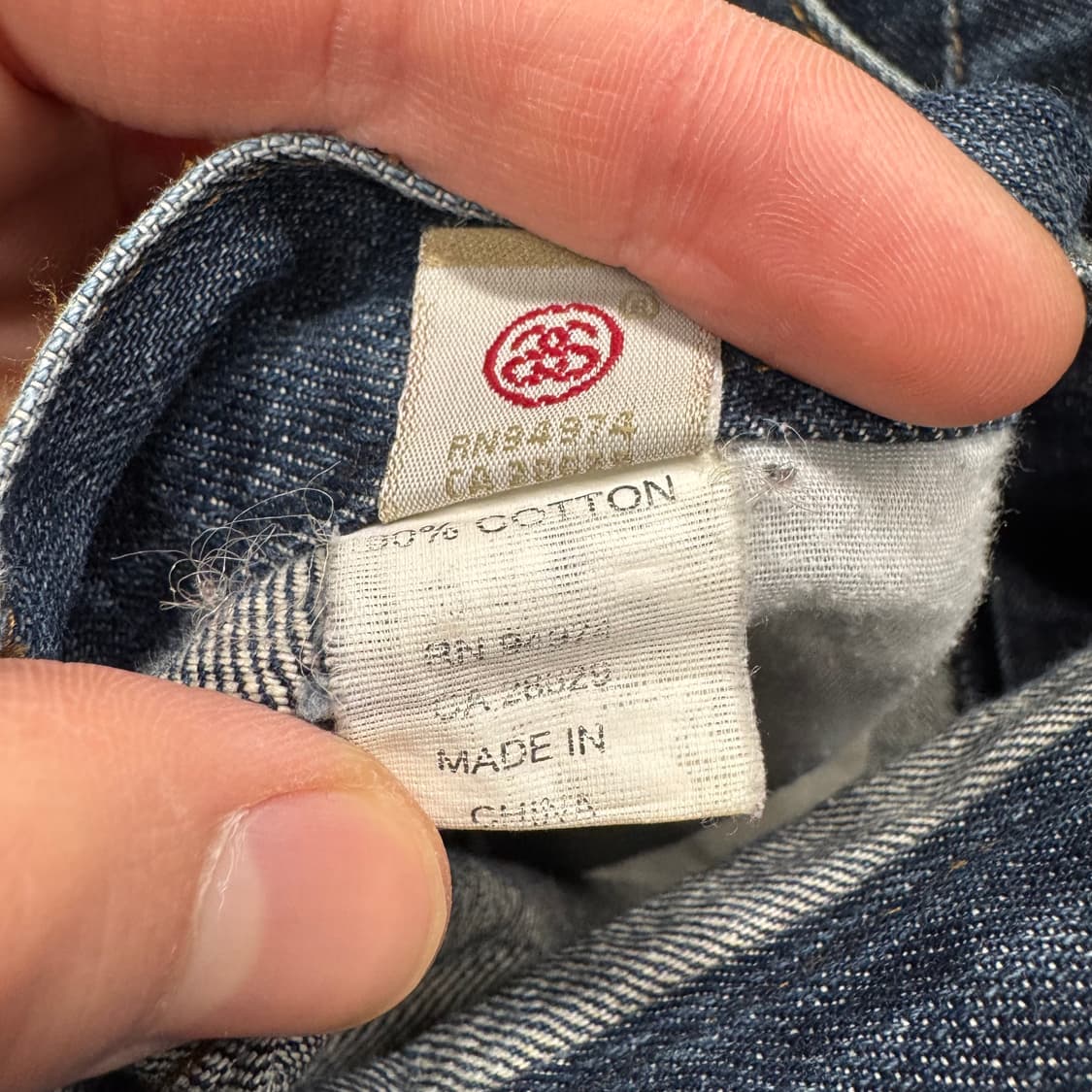 00s 스투시 스트레이트 핏 데님 팬츠 전면 포켓 로고 포인트 중청 상품이미지8