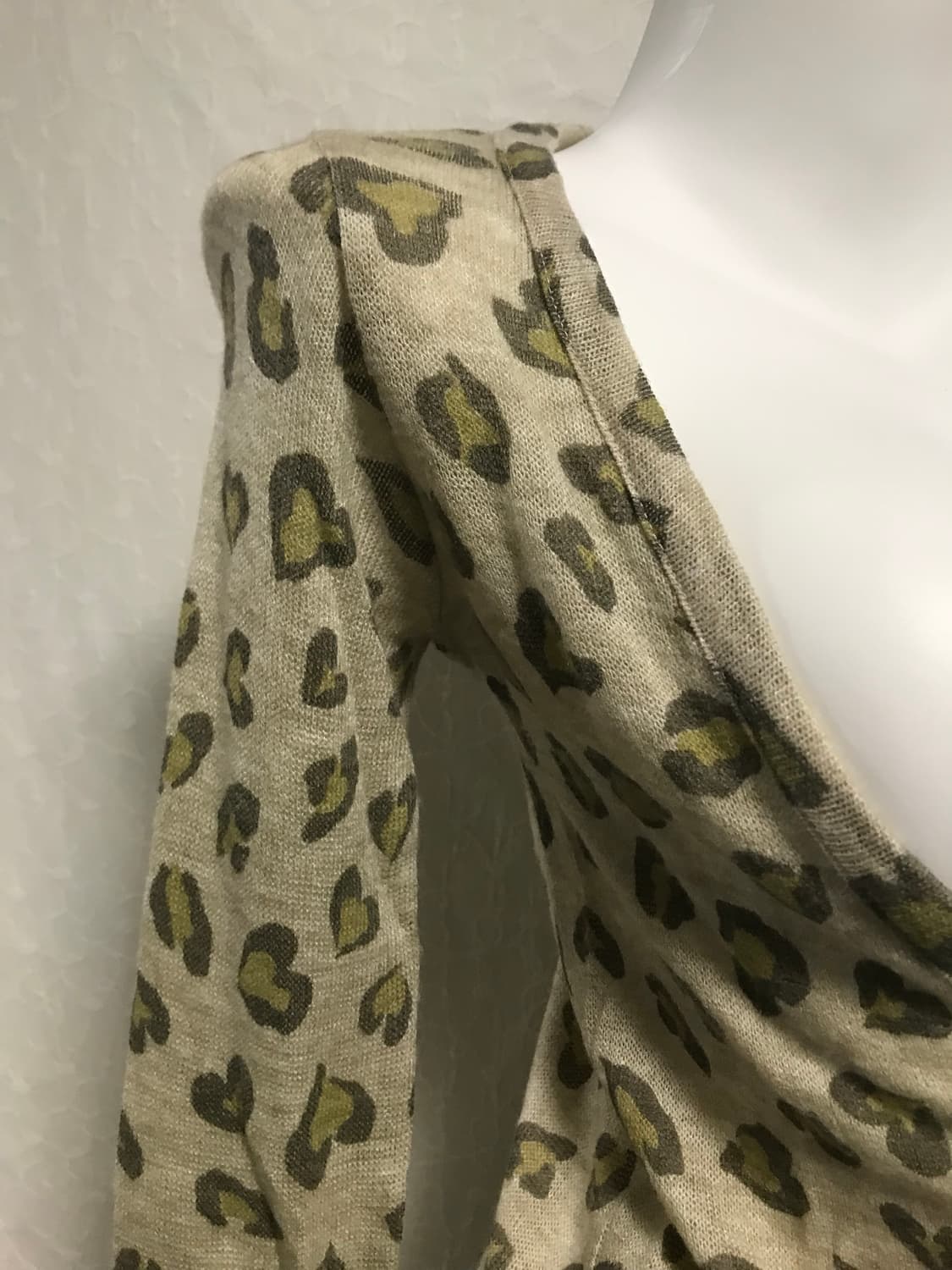 빈티지 갸루 레오파드 딥 브이넥 가디건 상품이미지4