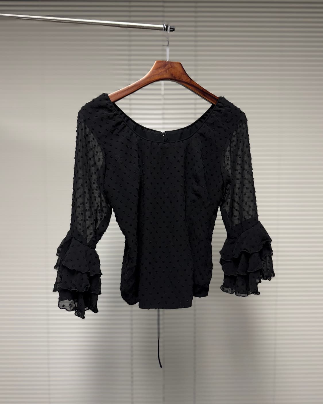 빈티지 도트 메쉬 탑 상품이미지3