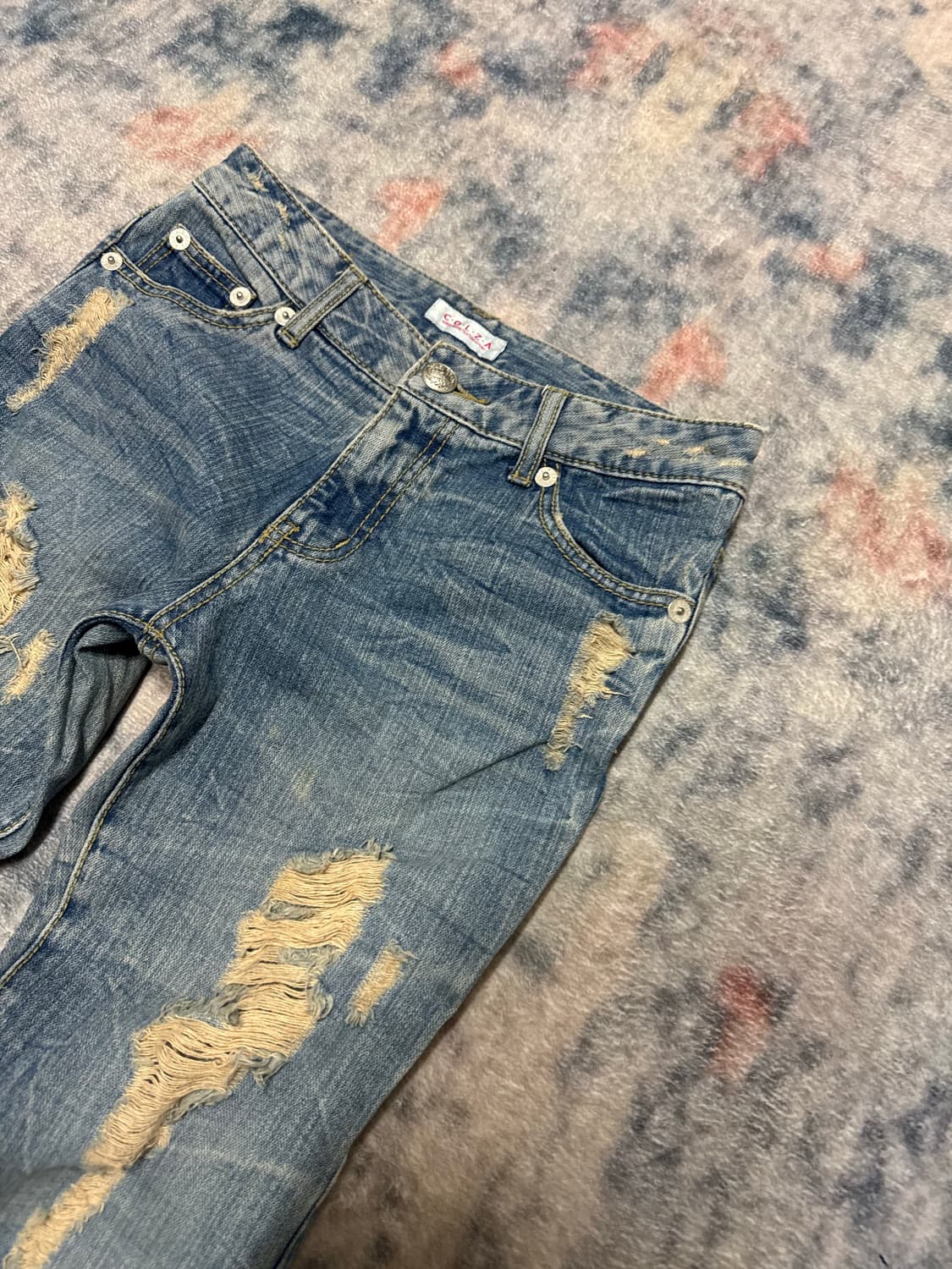 Colza 00s damaged boots cut denim pants 상품이미지3