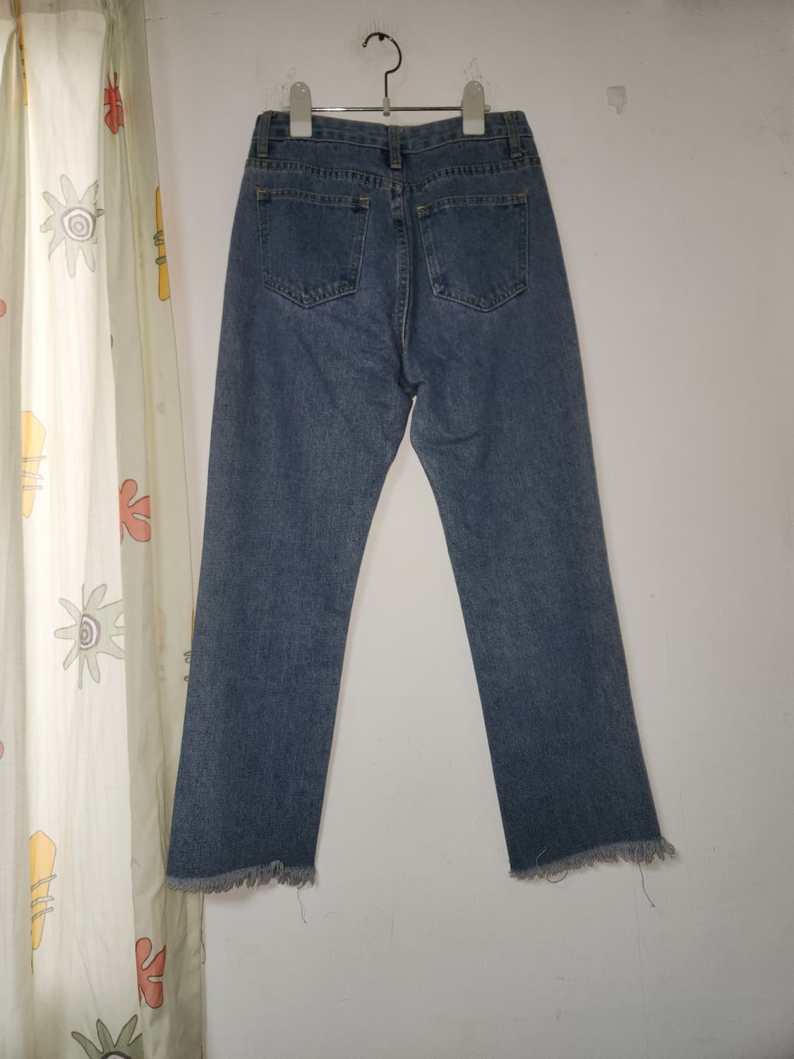 컷팅 데님 밑단 스티치 일자 청바지 S 상품이미지2