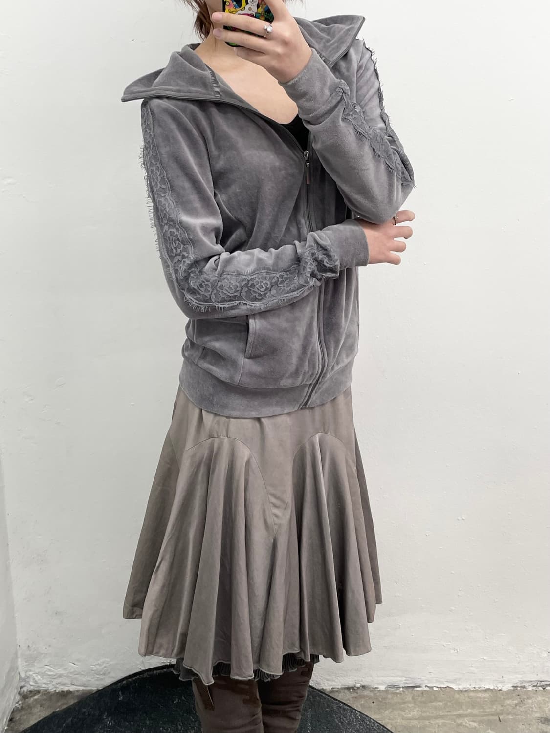 페어리 절개 프릴 디테일 스커트 상품이미지4