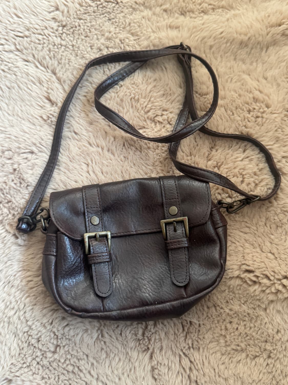 빈티지 브라운 크로스백 상품이미지1