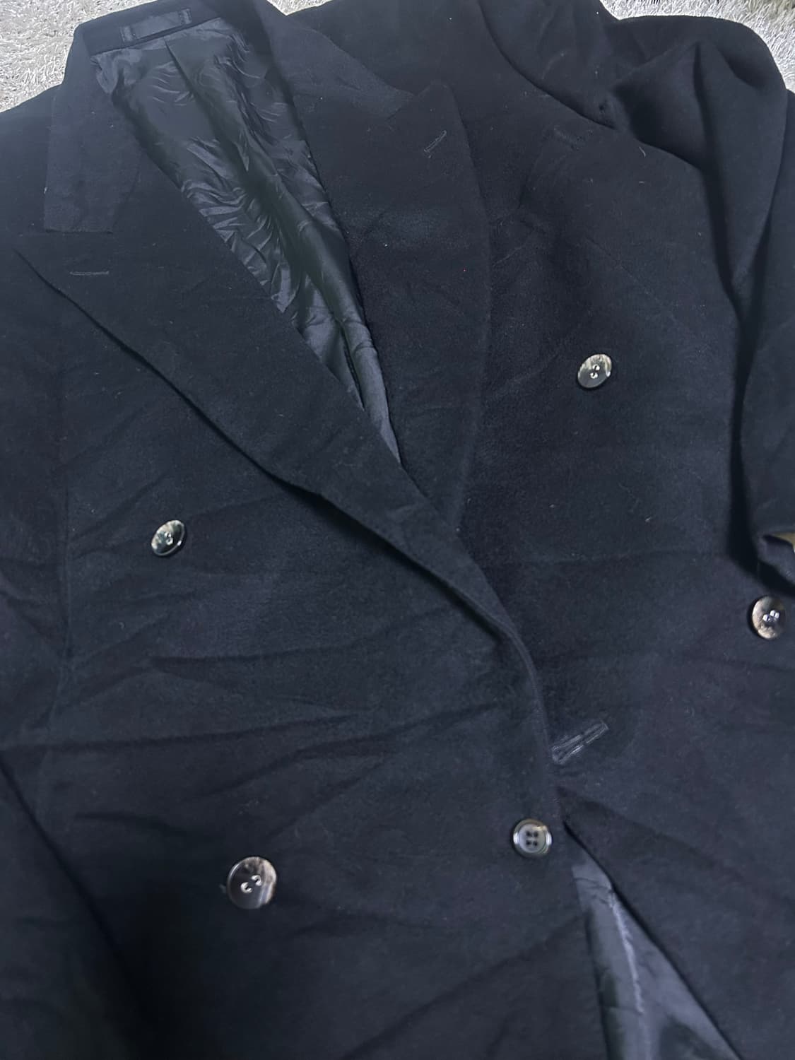 캐시미어100프로 더블블레이저 사이즈 105~110 상품이미지2