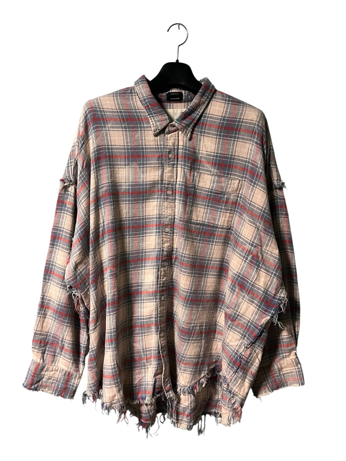 [XL] R13 슈레드 심 플란넬 드롭 셔츠 상품이미지1