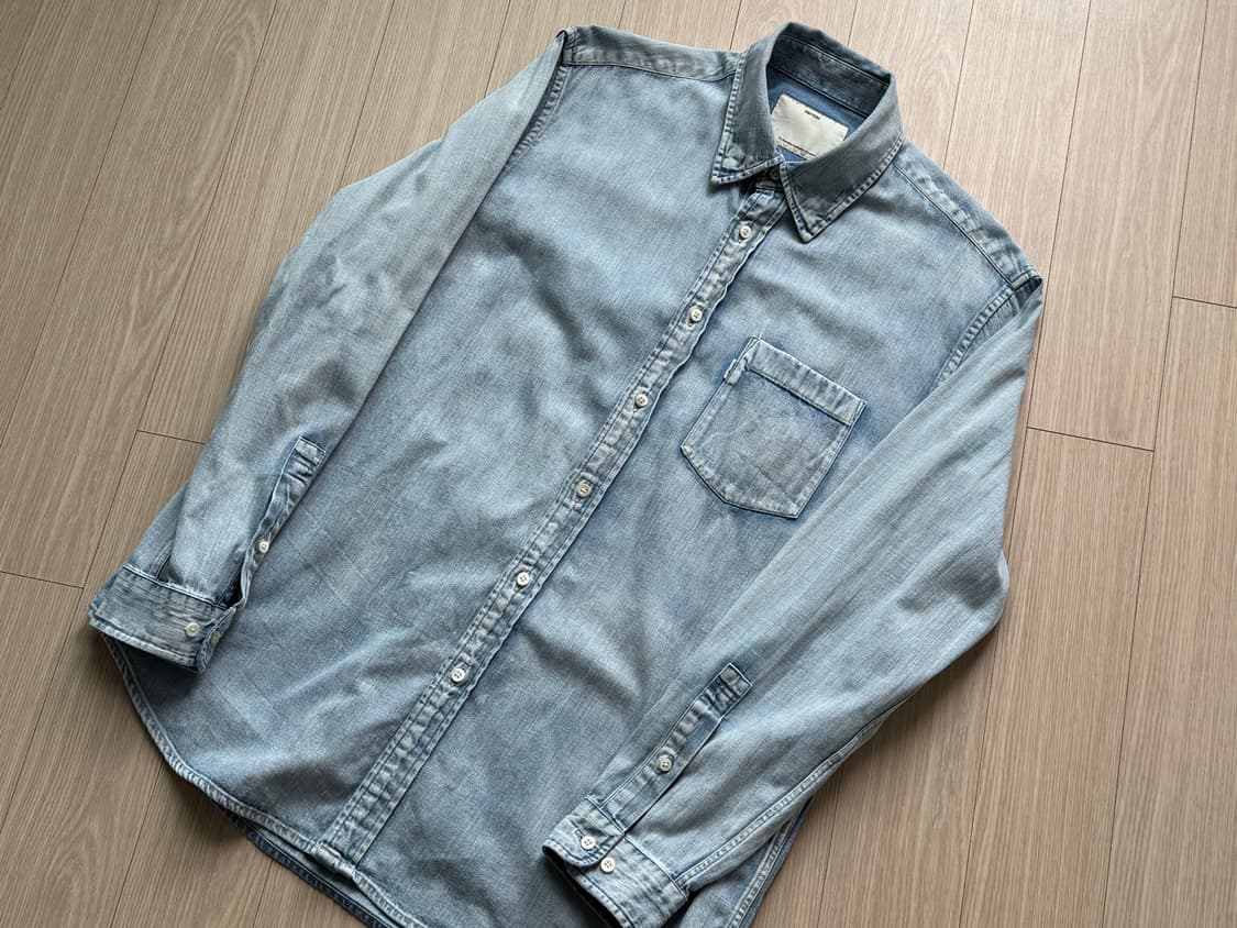 포터리/버튼다운 데님 셔츠 라이트블루/2 상품이미지1