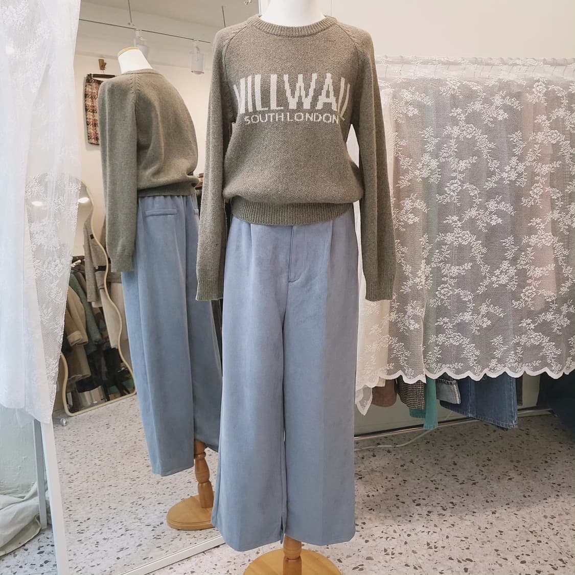 Private pause 스웨이드 밴딩 팬츠 여자 xl 상품이미지2