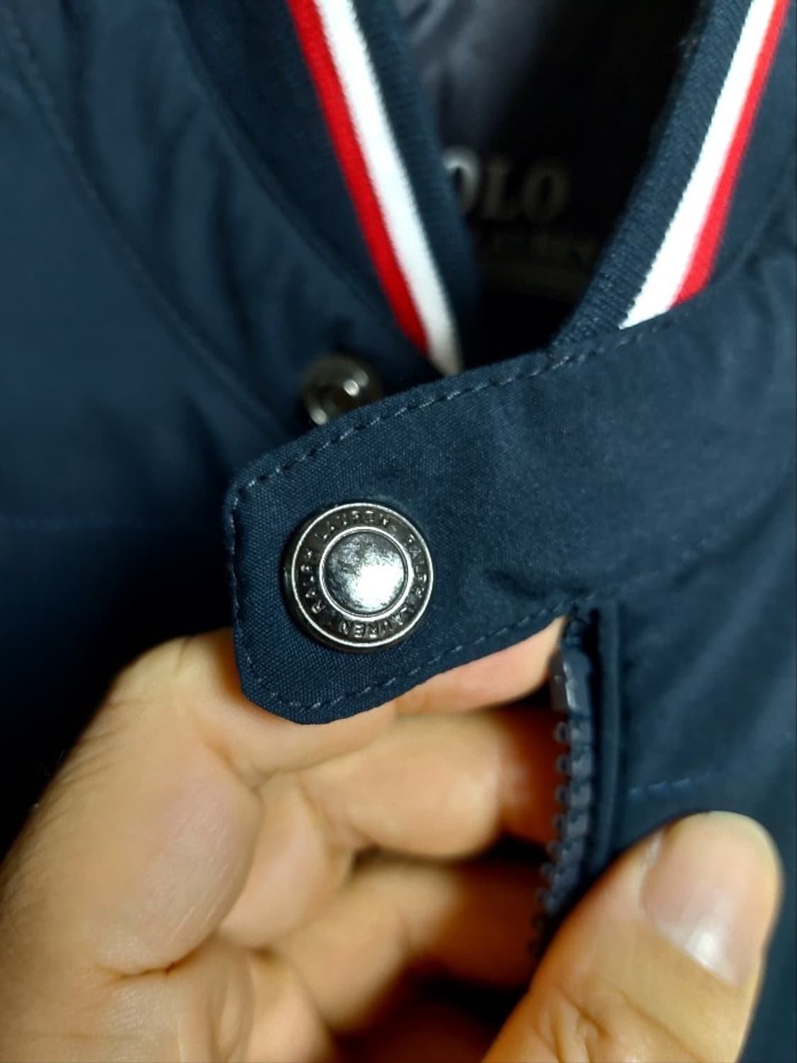 폴로 랄프로렌 네이비 덕다운 퀼팅 블루종 자켓 xl 상품이미지5