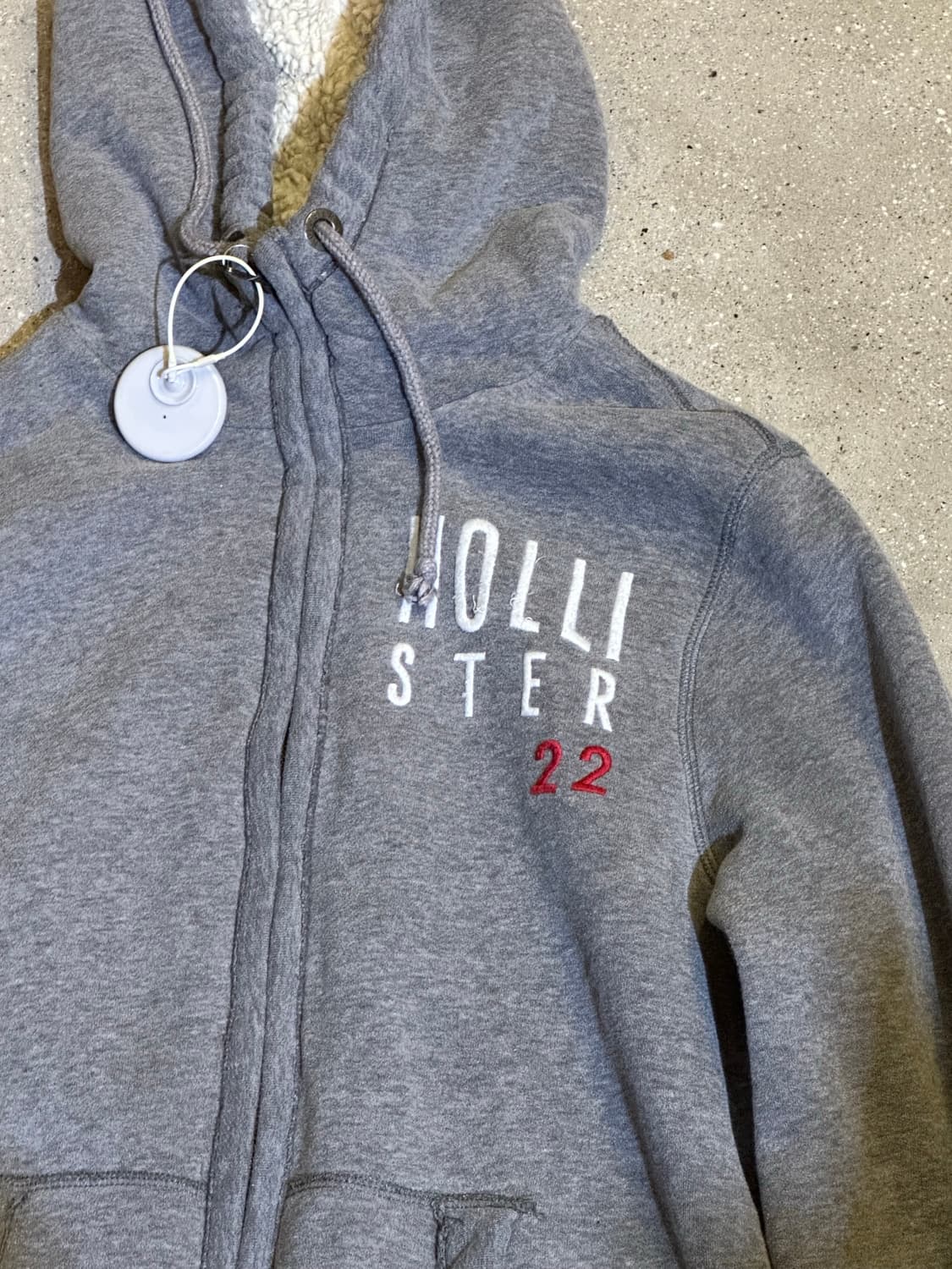 홀리스터 그레이 양털 후드집업 상품이미지4