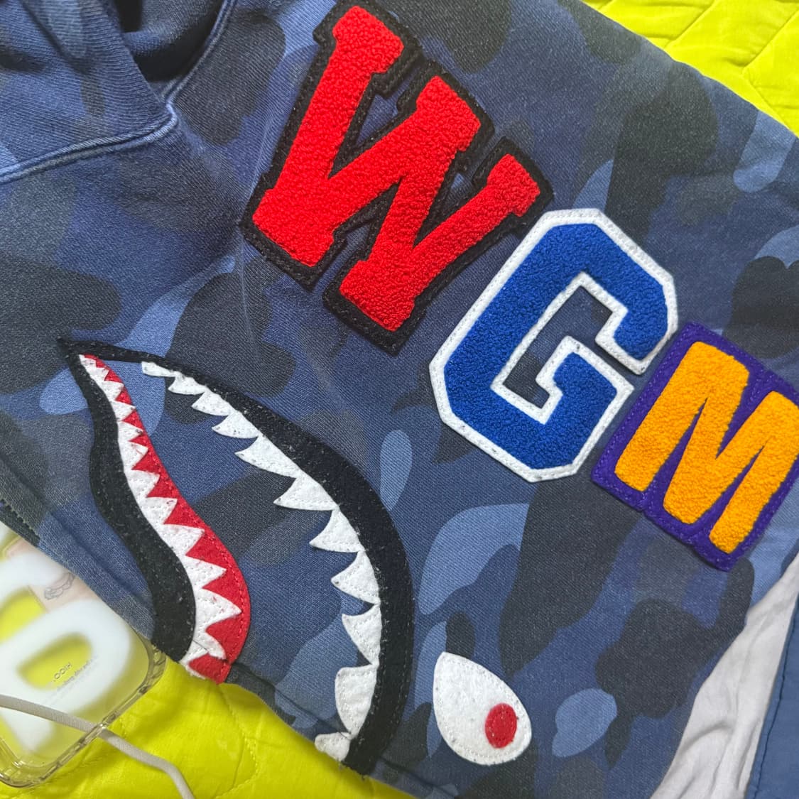 베이프 샤크후드집업 L 청계 네이비 판매 상품이미지4