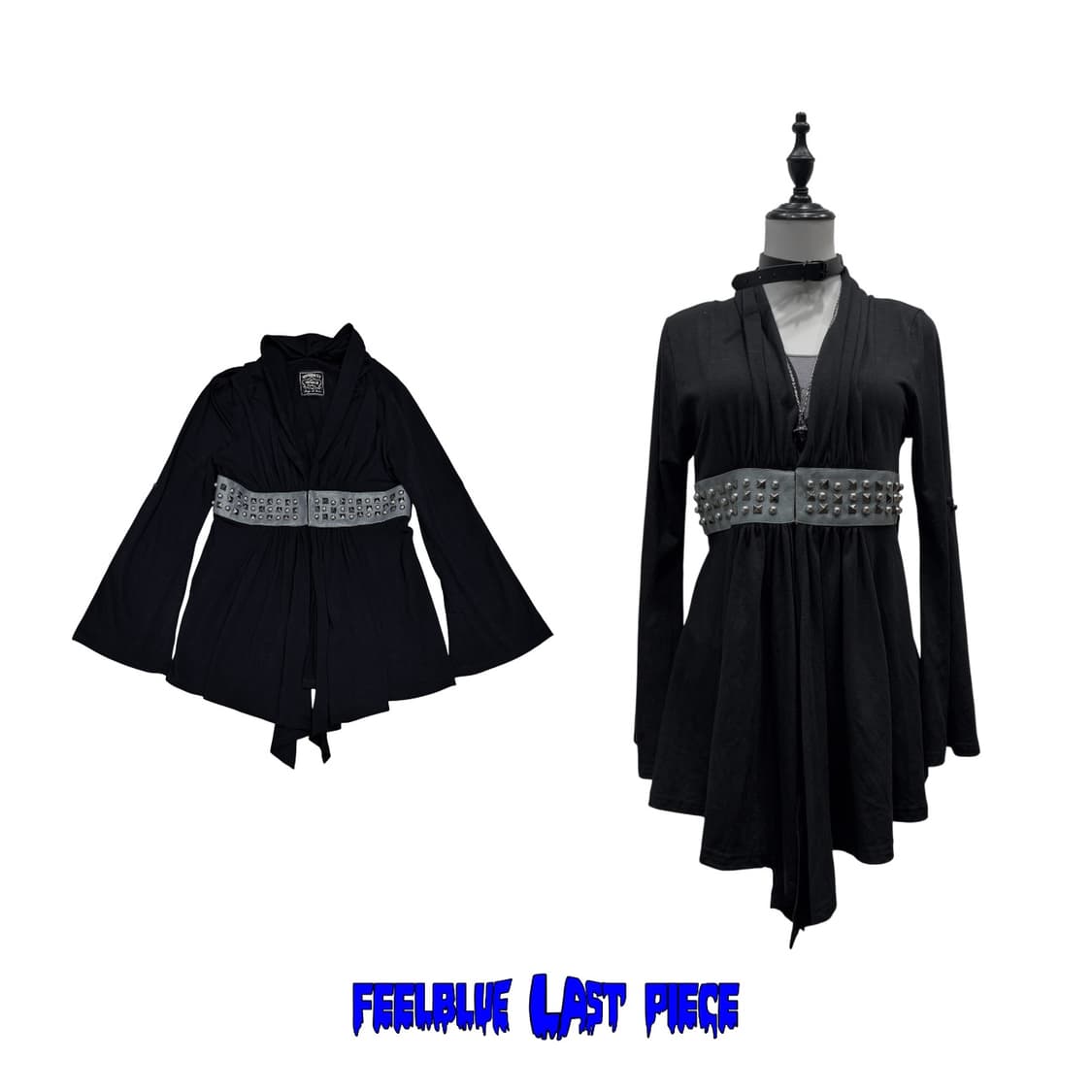 Studded Sleeve Flare Cardigan Jacket 상품이미지7
