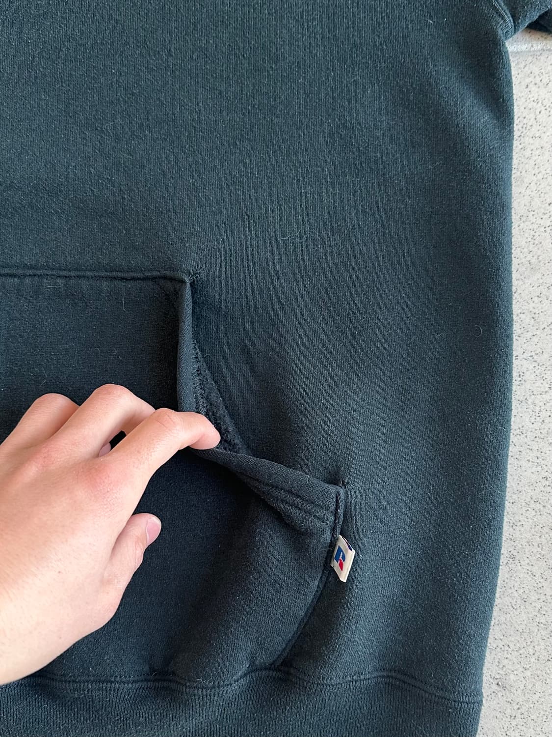 90s 빈티지 러셀 후드 딥그린 L 상품이미지6