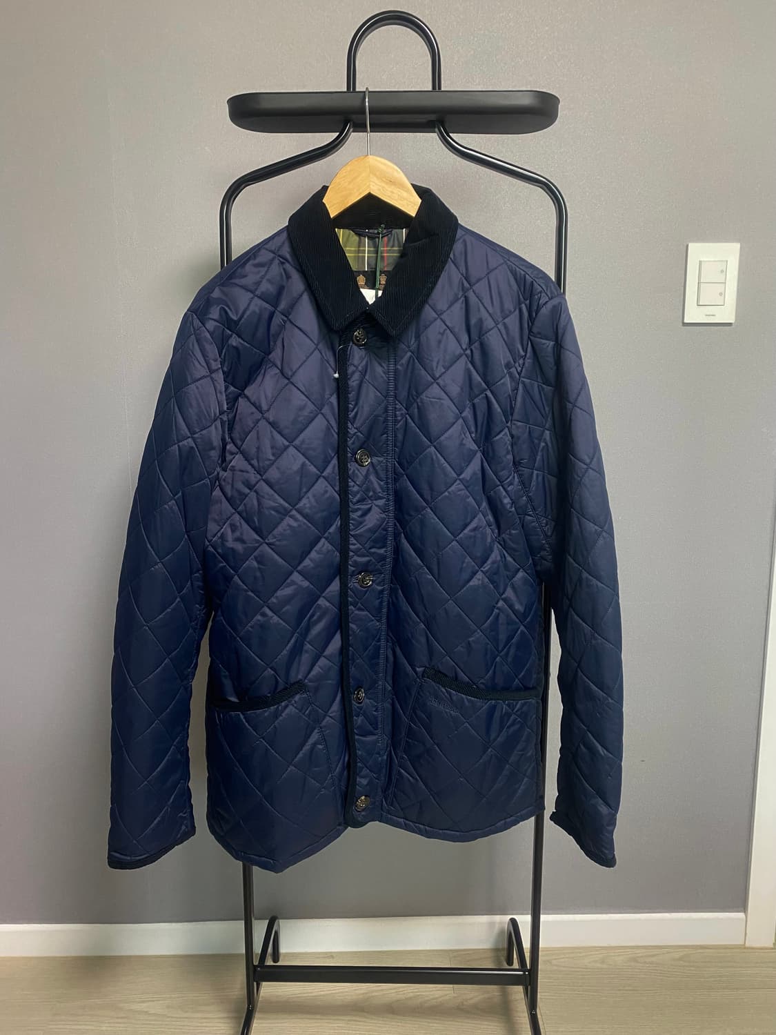 바버 리스테일 퀼팅자켓 s-국네100 상품이미지5