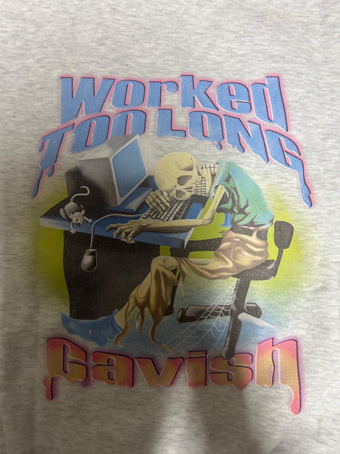 카비시 프린팅 그레이 맨투맨 상품이미지3