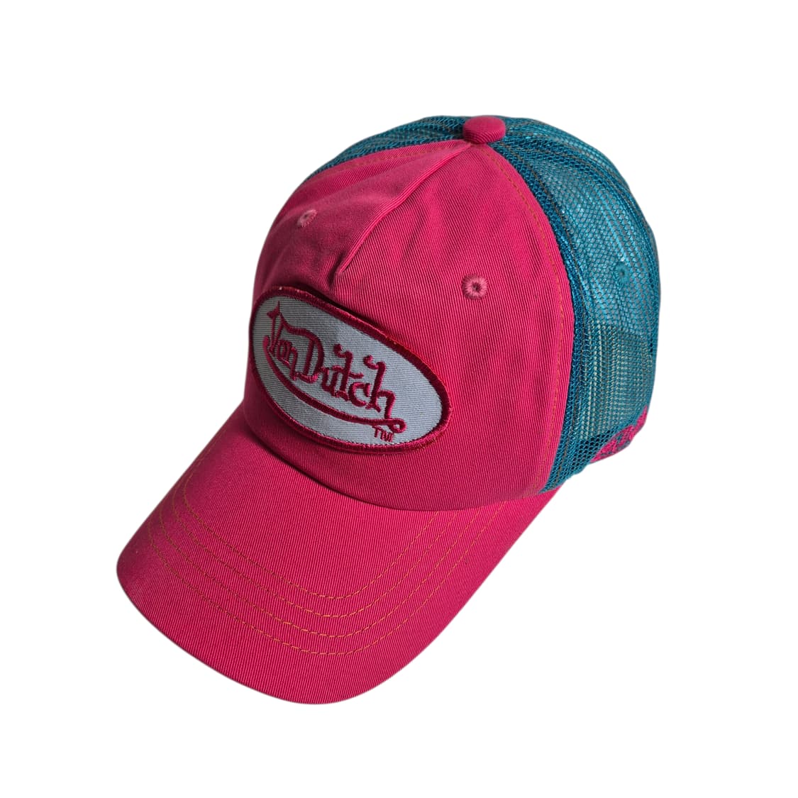VonDuTch) 본더치 Y2K 패치 로고 매쉬캡 핑크블루 상품이미지2