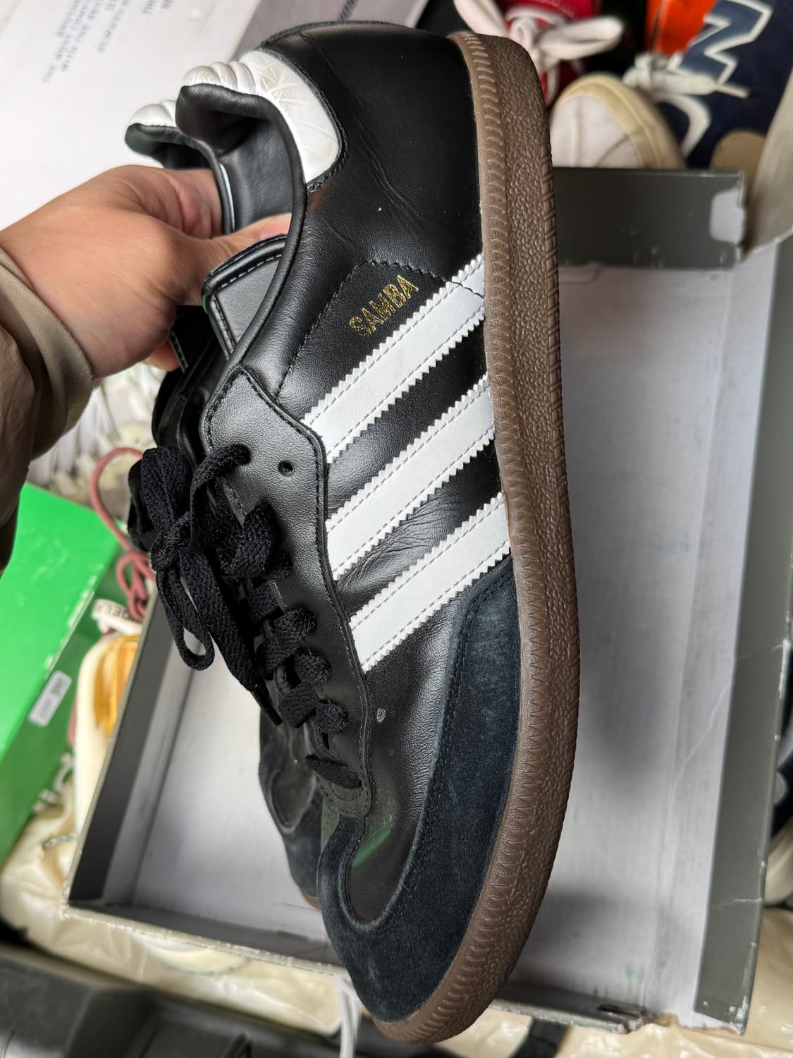 아디다스 삼바 레더 코어 블랙 상품이미지2