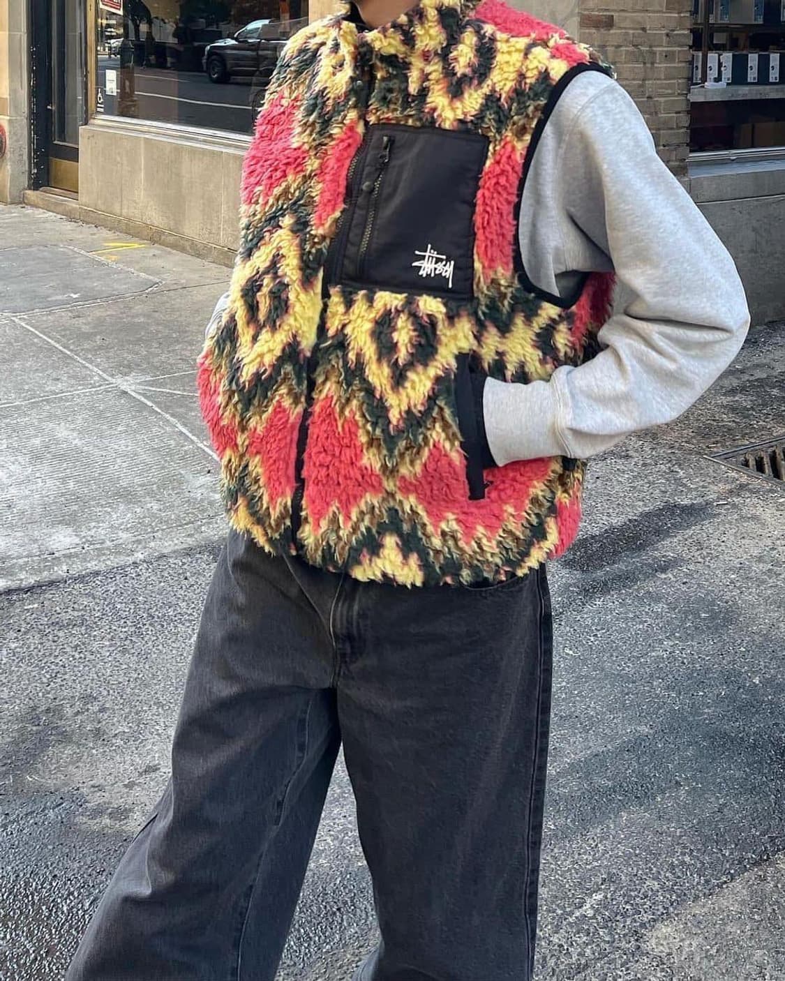 스투시 쉐르파 베스트 나바호 M 상품이미지1