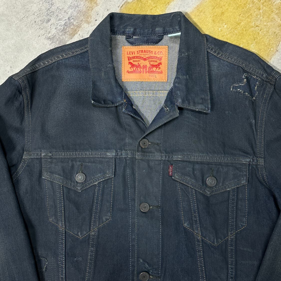리바이스 빈티지워싱 데님 자켓 L 상품이미지2