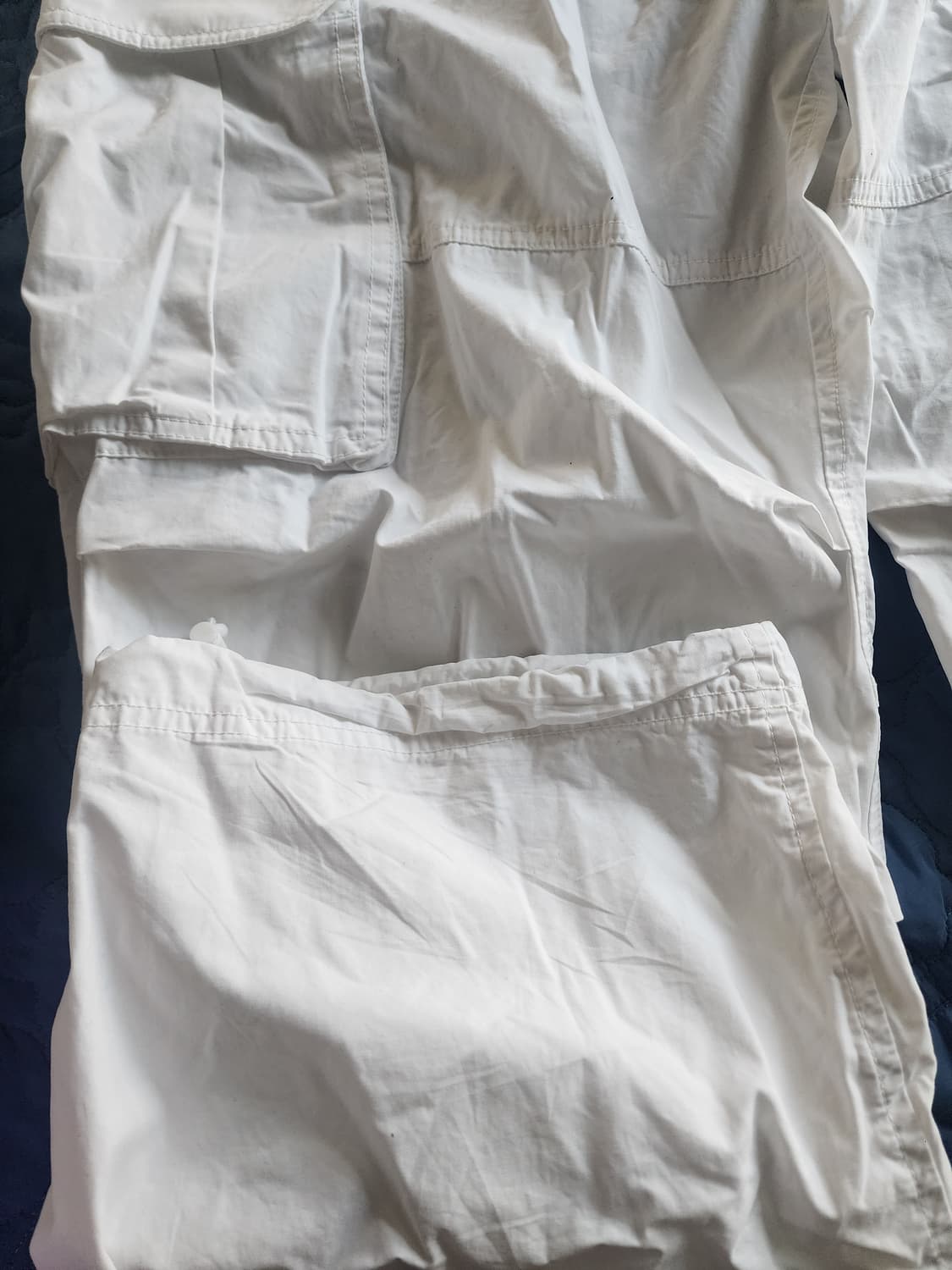 (새상품)코드그라피 와이드 파라슈트 카고 팬츠 오프화이트 L 상품이미지4