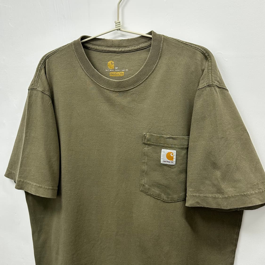 칼하트 빈티지 포켓 카키 반팔 티셔츠 M 상품이미지2