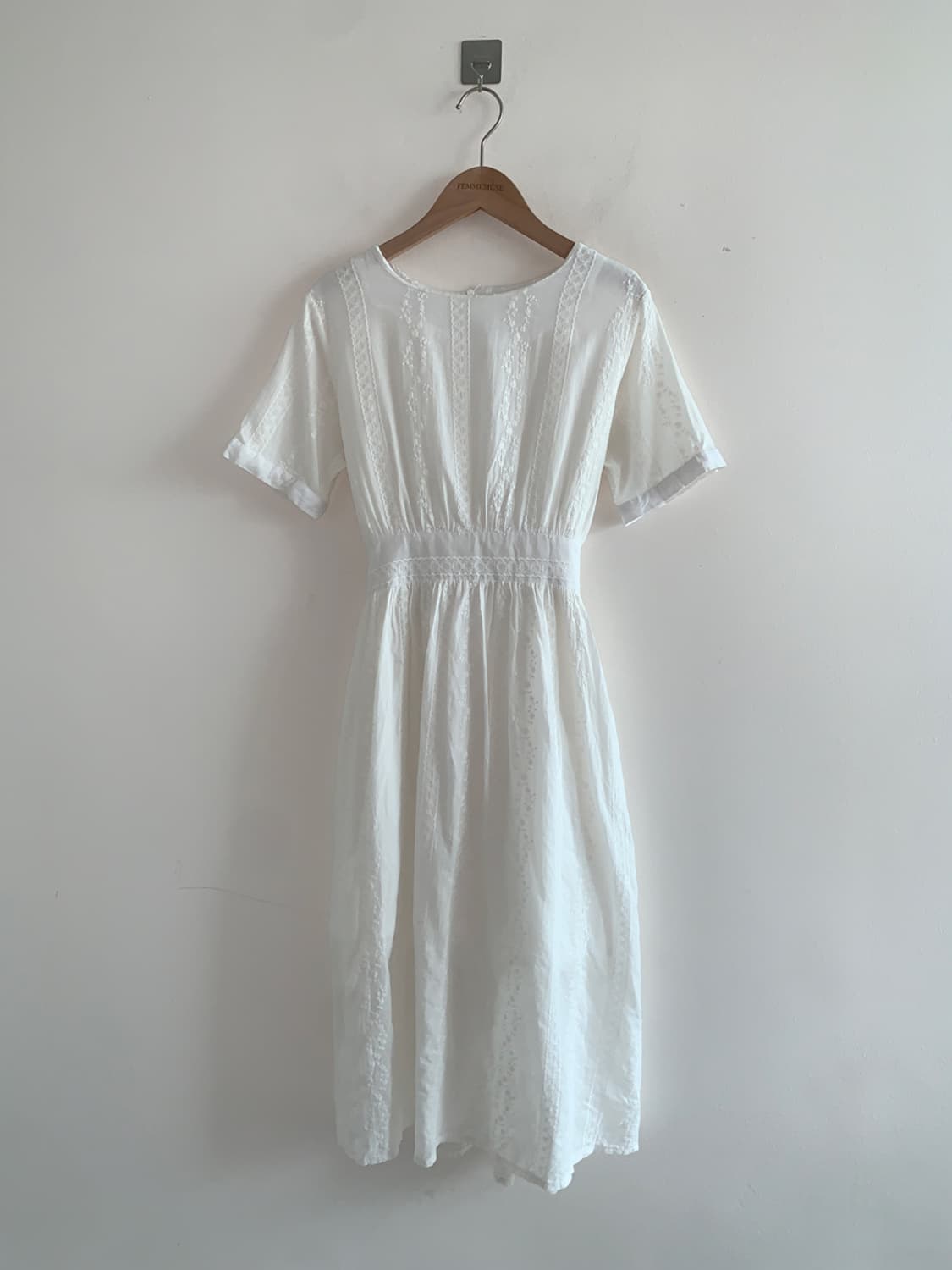 Lace embroidery ribbon dress 상품이미지1