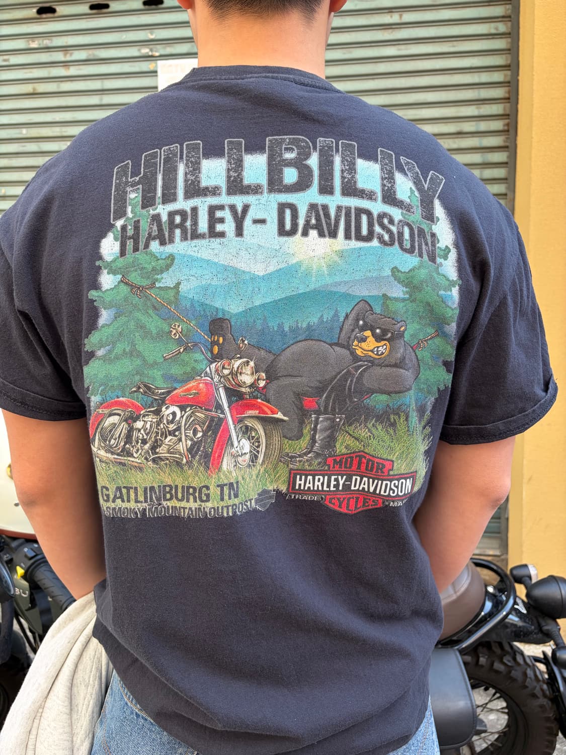 Harley Davidson Hillbilly print faded T 상품이미지3