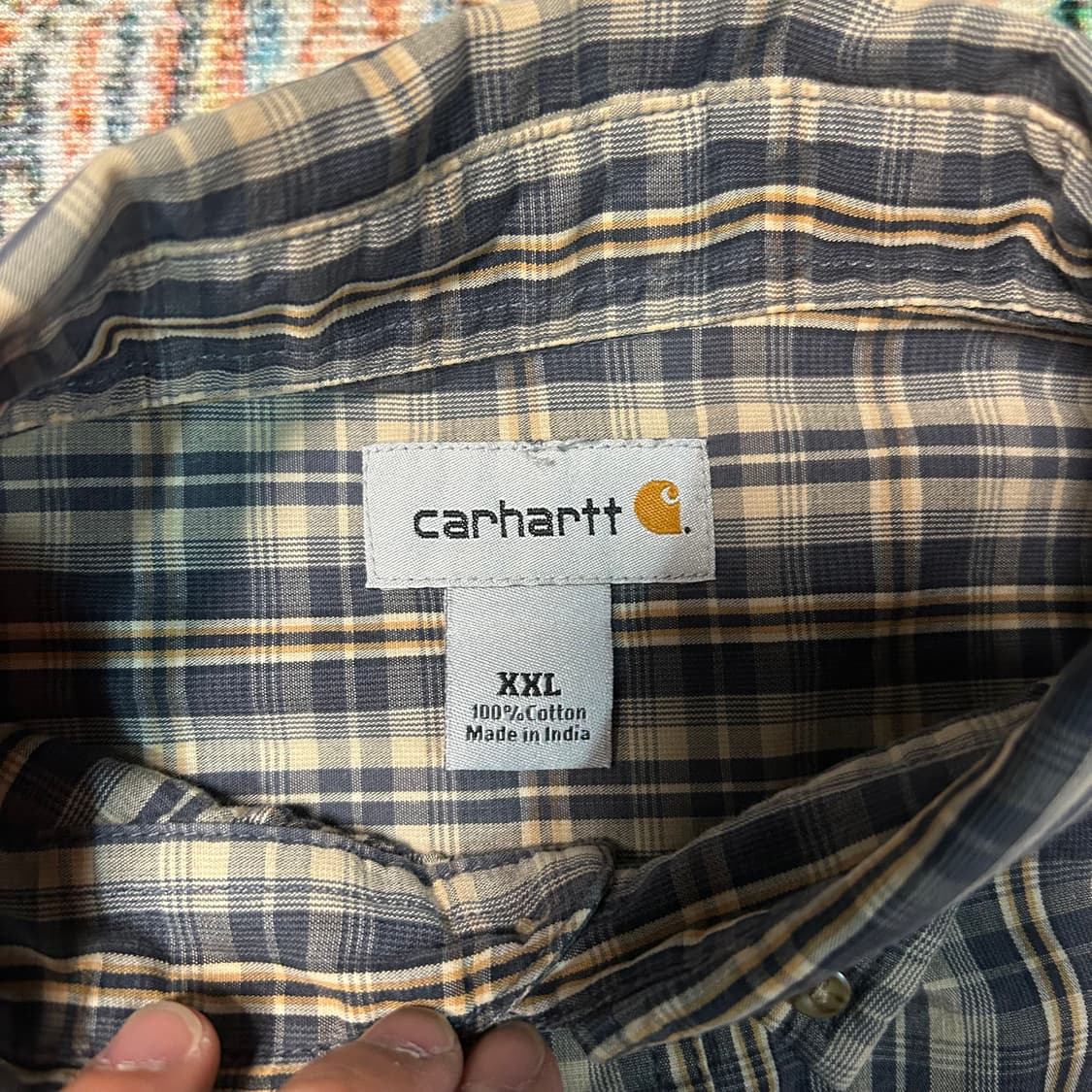 [L] 칼하트 자수로고 포켓 체크 셔츠 상품이미지4