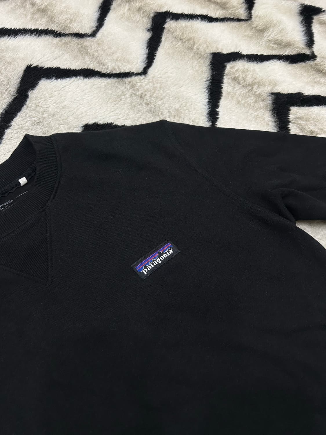 [공용SM]파타고니아 오가닉 코튼 맨투맨/블랙 상품이미지1