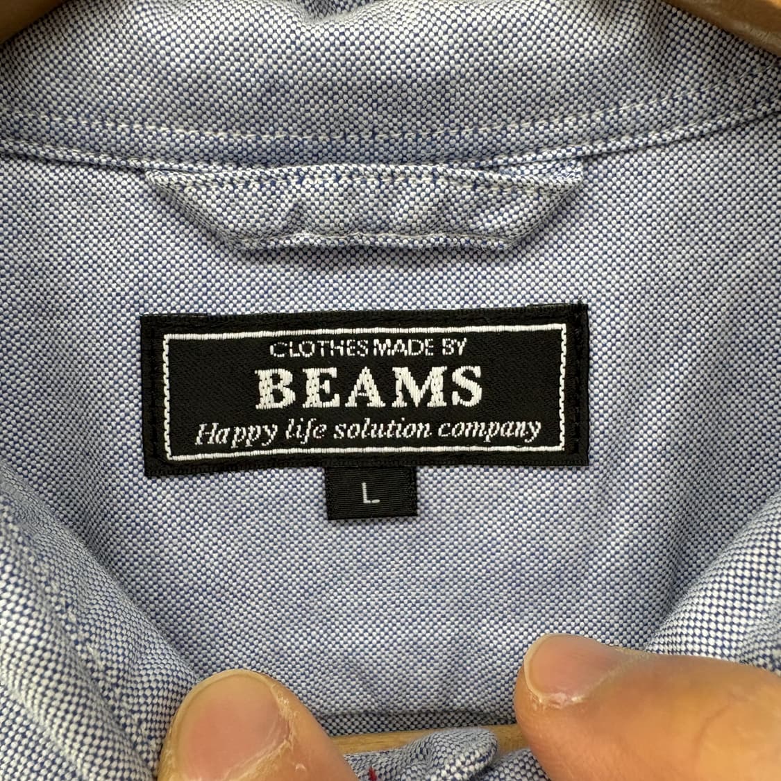 빔즈 컬러 버튼 포인트 셔츠 여성 L 상품이미지4