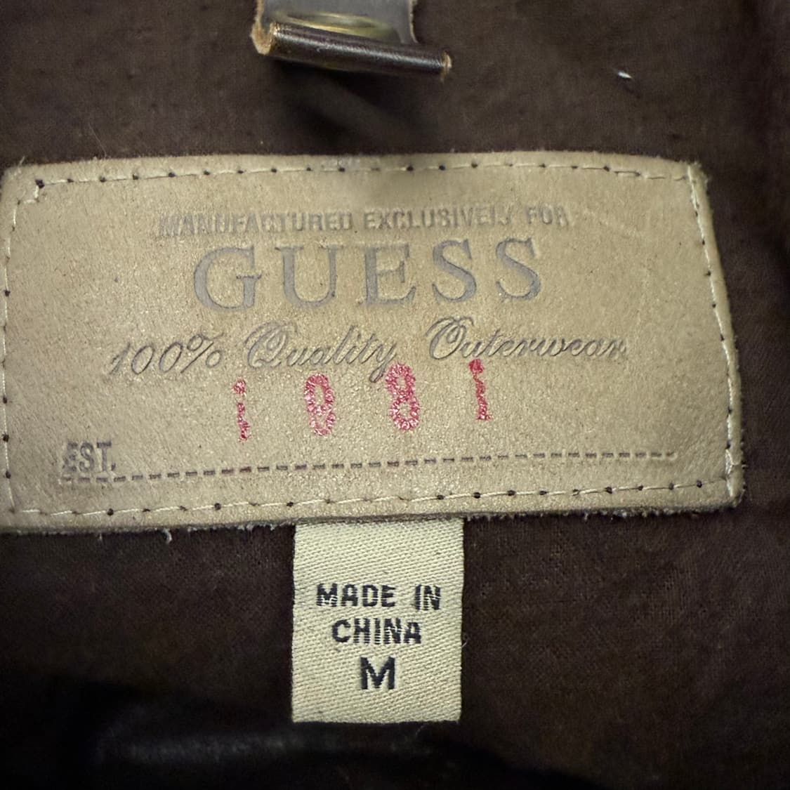 [정품/M] 게스  브라운 가죽 자켓 b15 상품이미지6