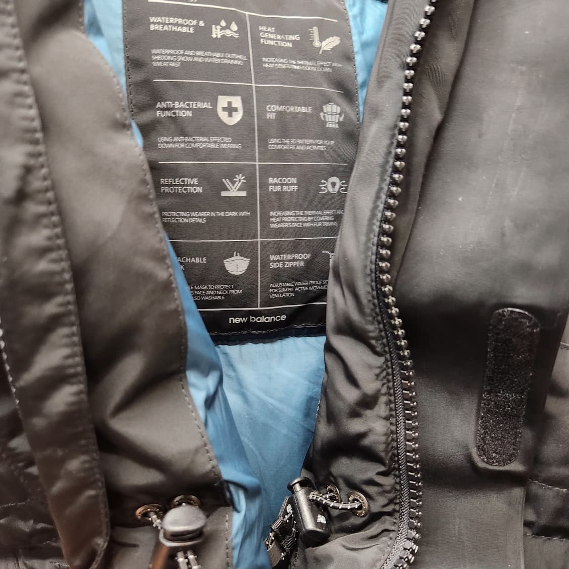 뉴발란스 구스다운 후드퍼 야상 패딩 M(L) 남여공용 상품이미지7