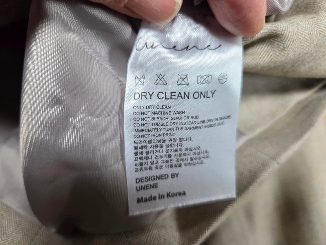 유네네(unene) 헤링본 크롭자켓 55-66 새상품 상품이미지10