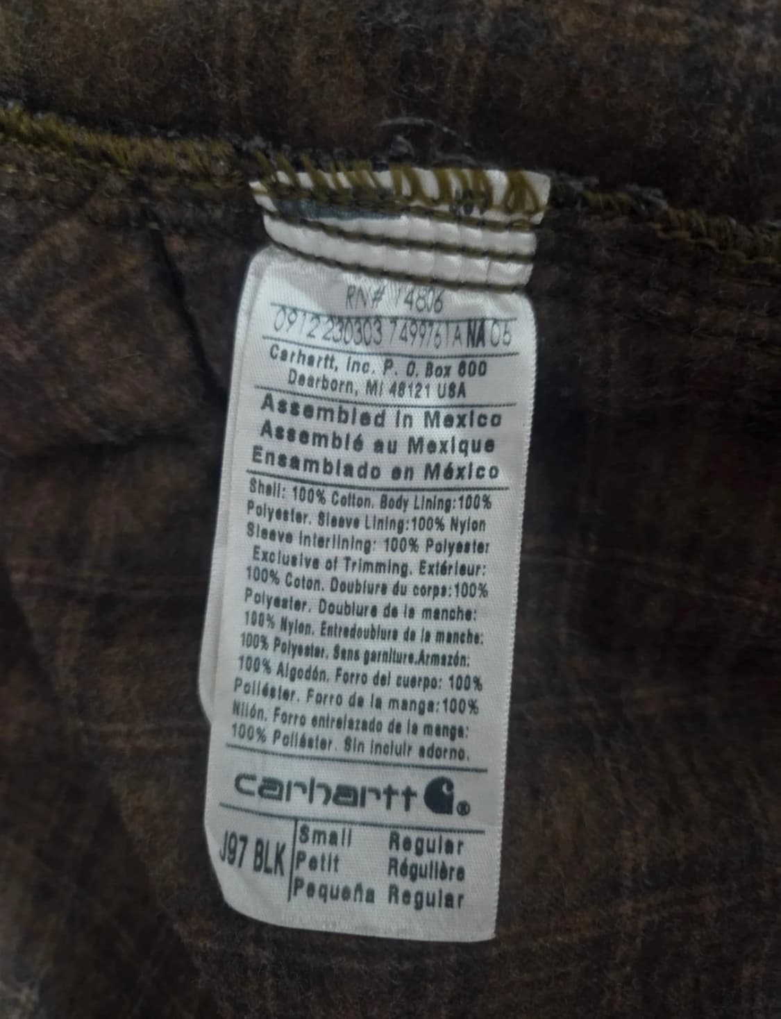 칼하트 j97 blk s사이즈 상품이미지5