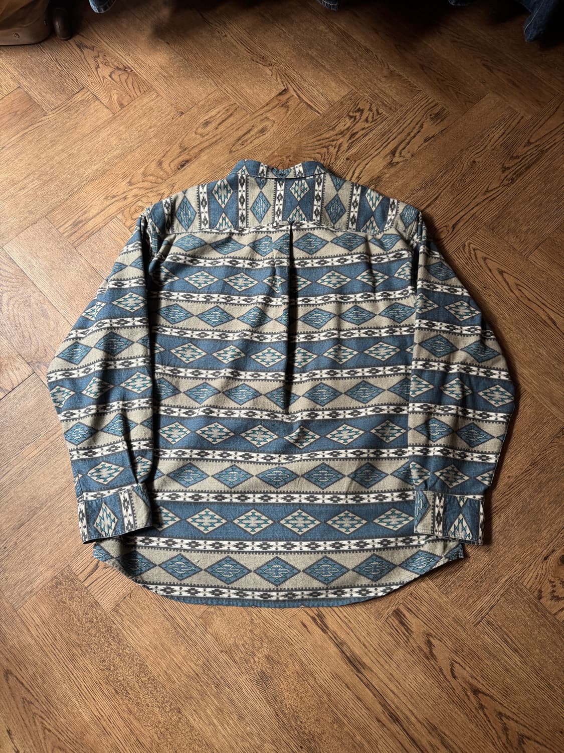 [L]USA 빈티지 아즈텍 패턴 샤모아 헌팅 셔츠 상품이미지6