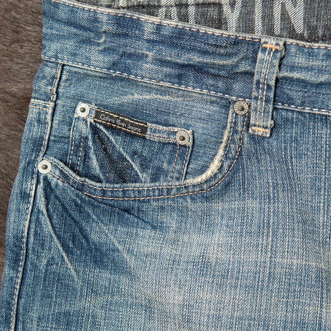 [33] 00s 캘빈클라인 데님팬츠 로우라이즈 슬림스트레이트 핏  상품이미지3