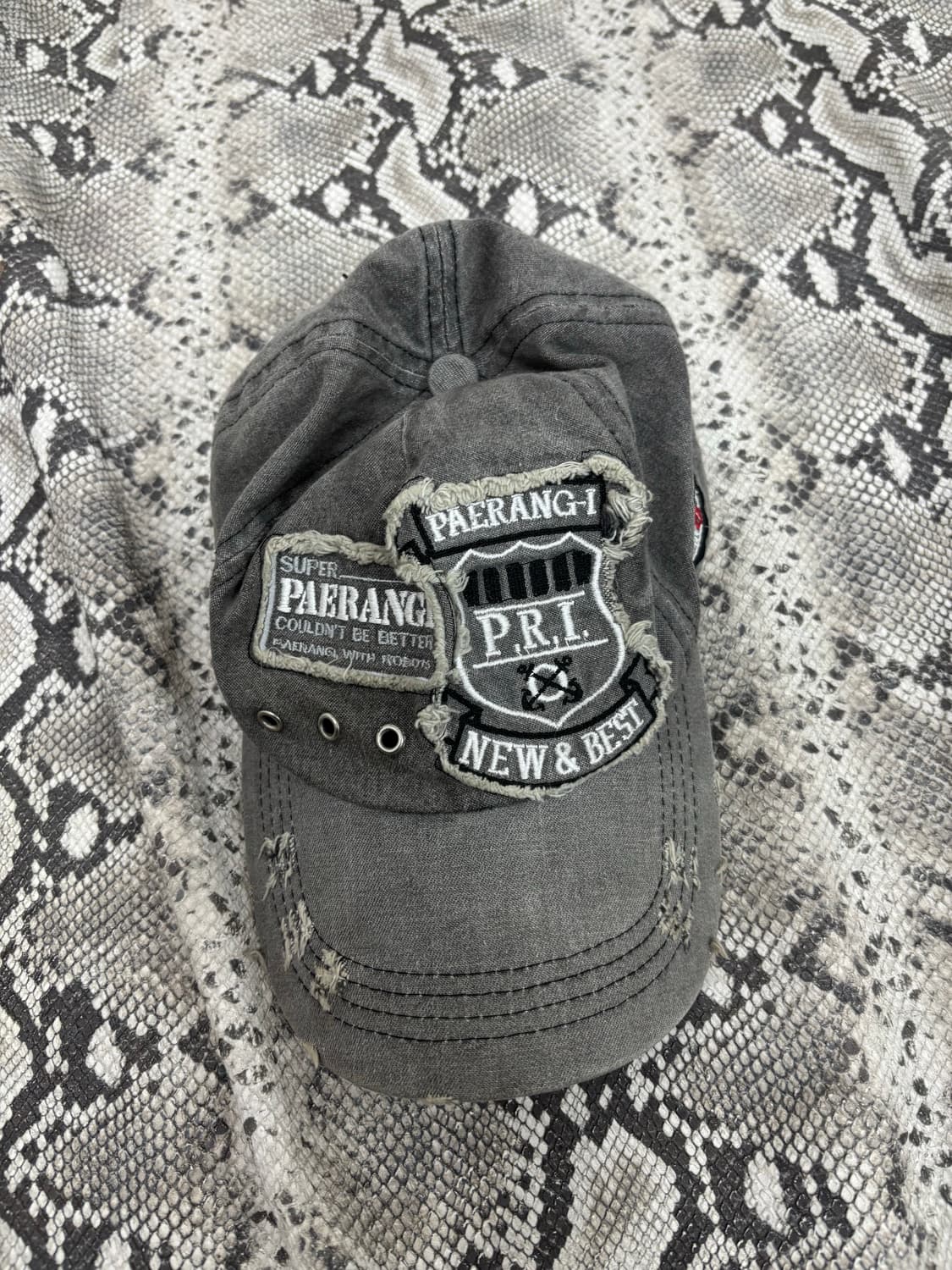 1 Patch Detail Grunge Cap (공용 Free) 3.0 상품이미지3