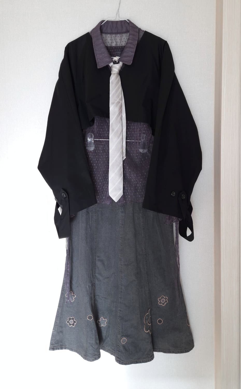 무채색 오리엔탈 긱시크 빈티지 코디 세트 상품이미지1