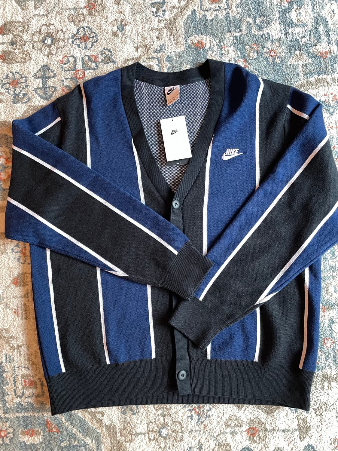 나이키 클럽 페어웨이 스트라이프 스웨터 가디건(새제품. XL) 상품이미지1