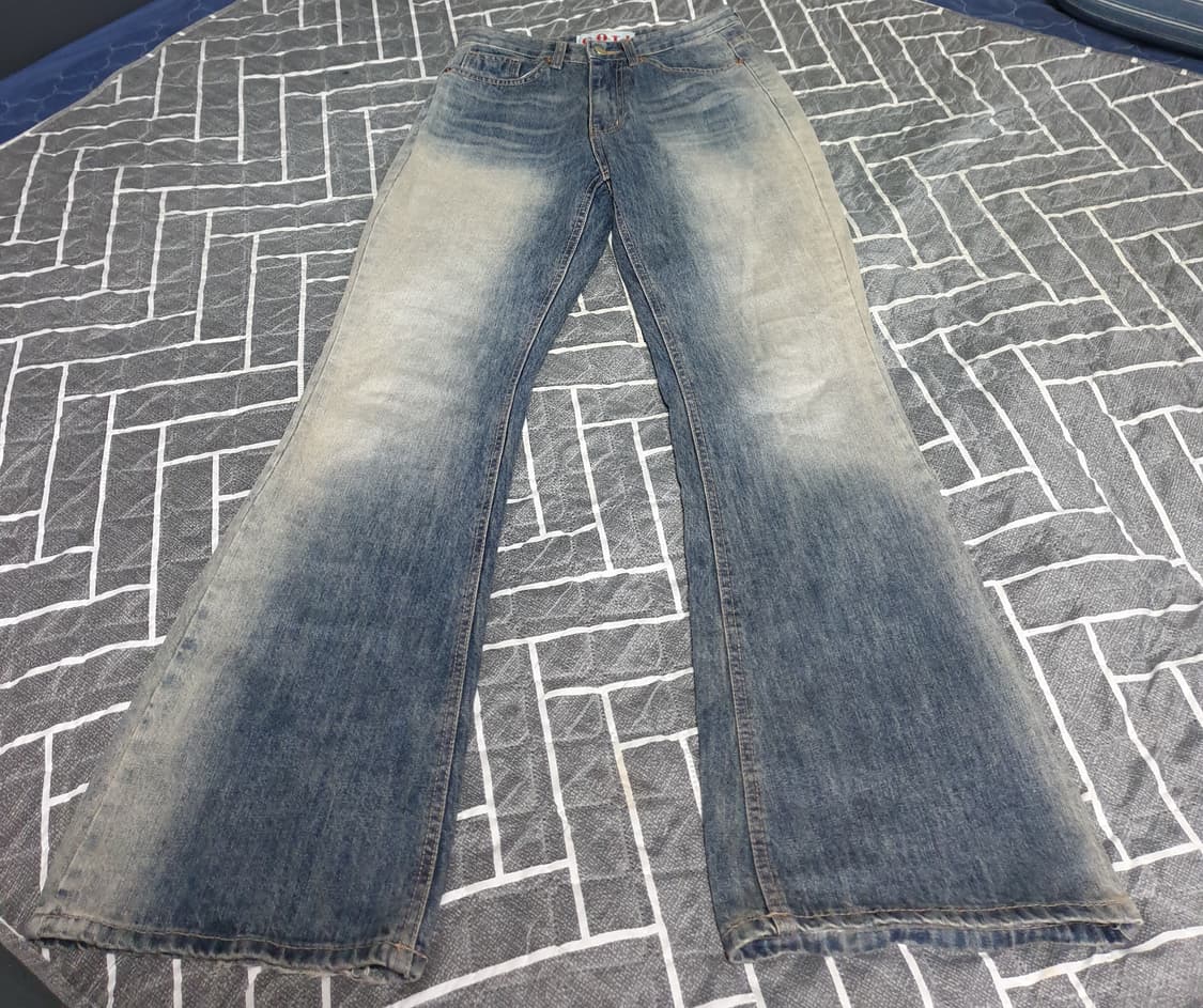 OOTJ 서울 로우라이즈 세미부츠컷 빈티지워싱 데님팬츠 (S) 상품이미지1