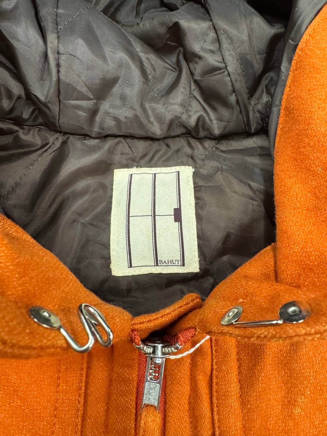 M)BAHUT 빈티지 여성 오렌지 후드 코트 상품이미지3
