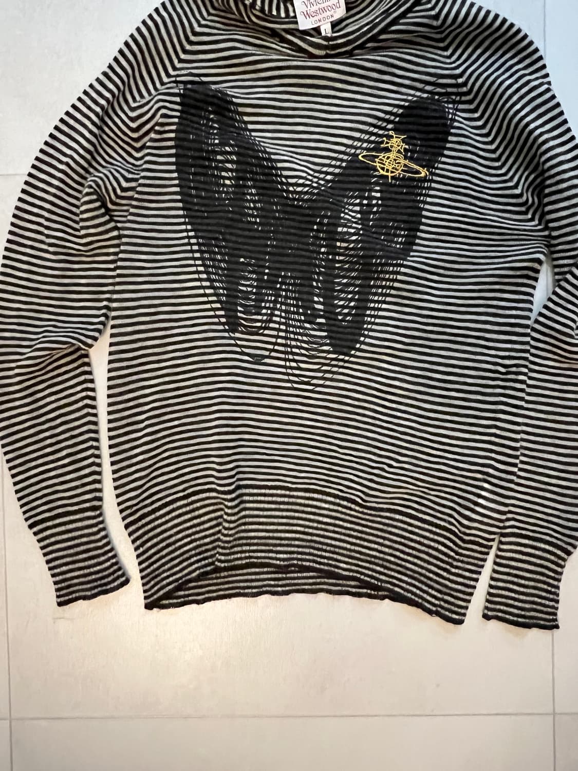 비비안웨스트우드 2000s 스트라이프 후디 상품이미지3