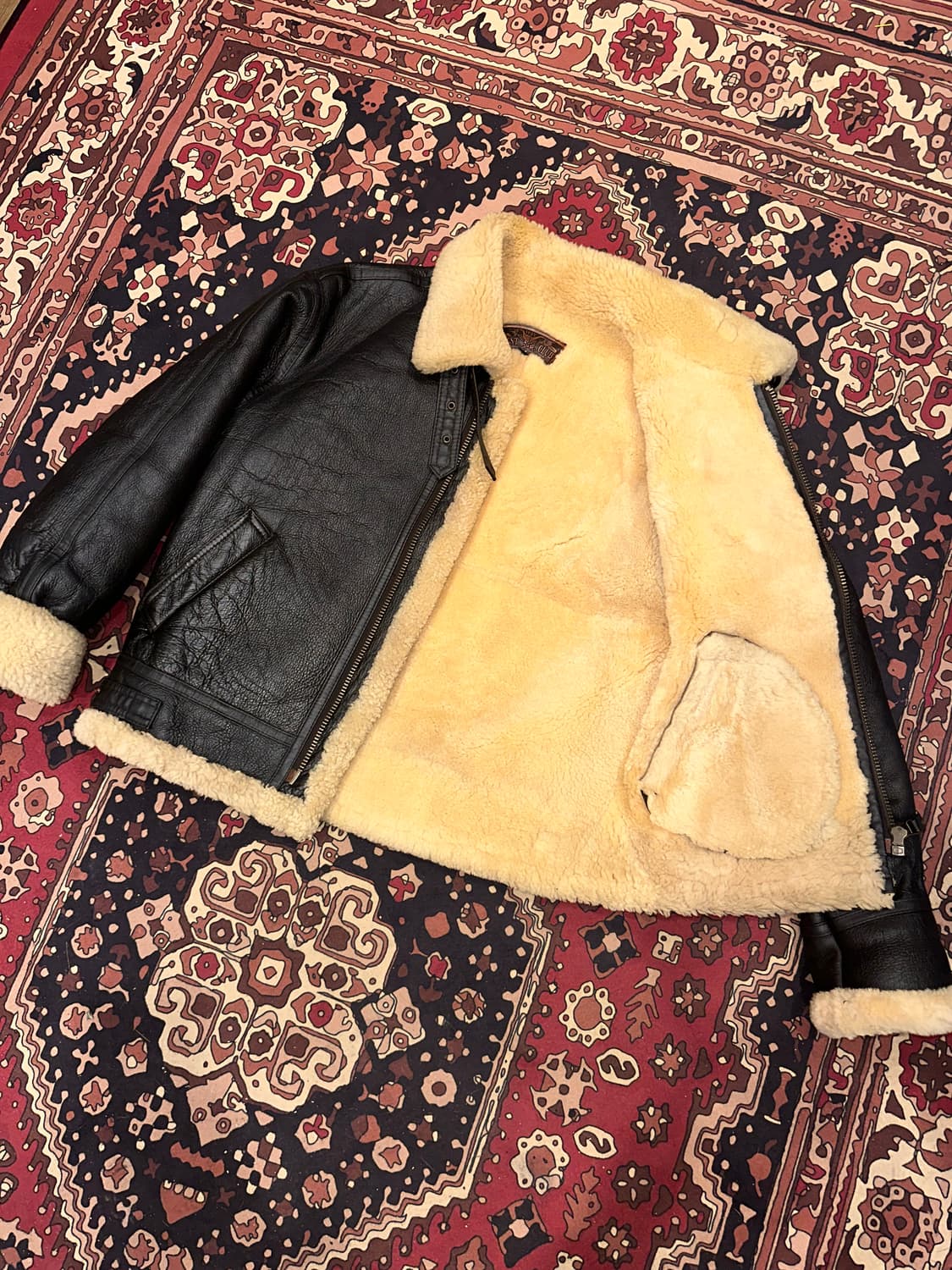 ( L ) B3무스탕 워크웨어 아메카지 레더자켓 무스탕 밀리터리 상품이미지7