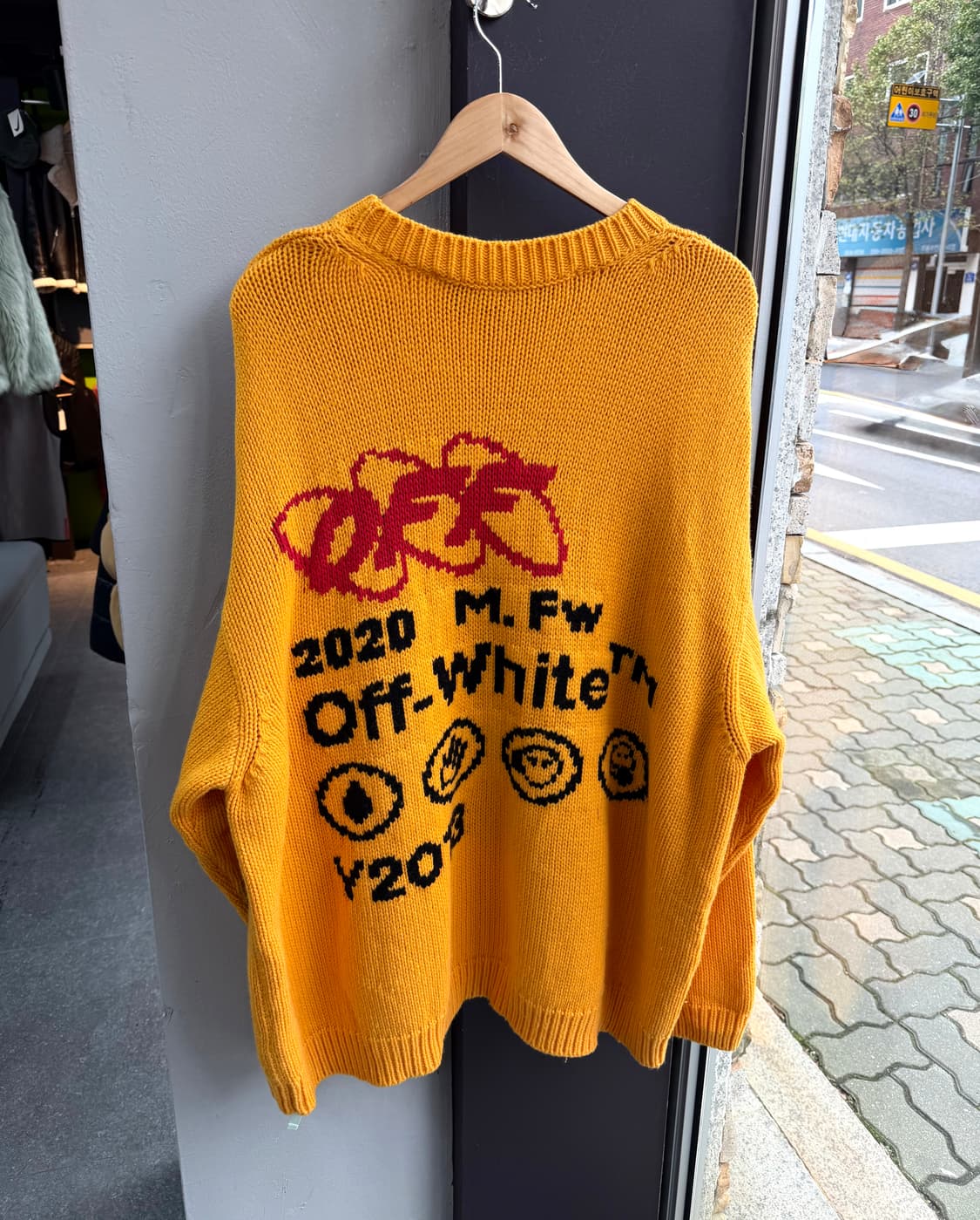 L/ 오프화이트 버질아블로 자수 니트 스웨터 상품이미지8