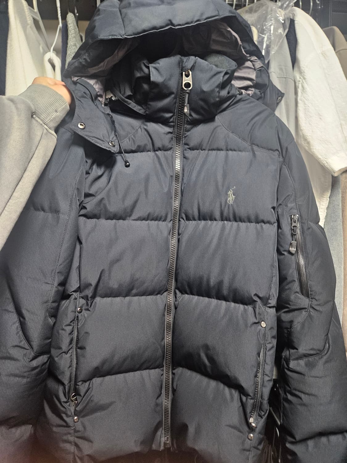 폴로 랄프로렌 남성 푸퍼 패딩 블랙 M 상품이미지2