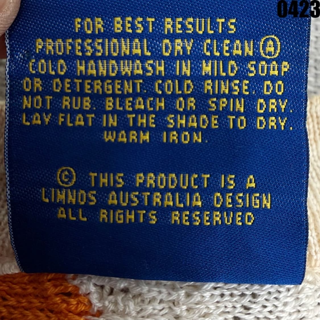 림노스 오스트레일리아 코튼 니트 가디건 S 0423 상품이미지6