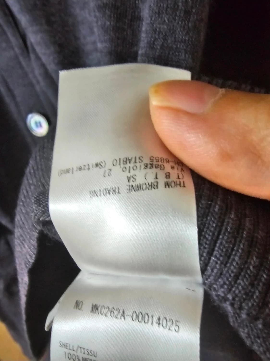 톰브라운 메리노울 백스트라이프 가디건(4/정품) 상품이미지8