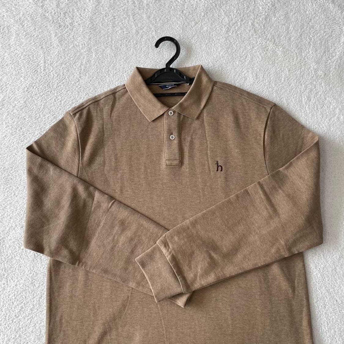 XXL 헤지스 2024 솔리드 피케 긴팔카라티 110 상품이미지2