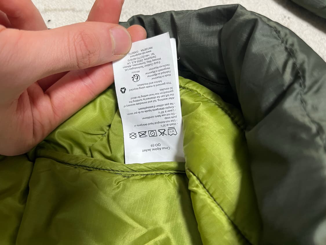 Rab Cirrus Alpine Jacket L 경량패딩 씨러스 알파인 상품이미지7