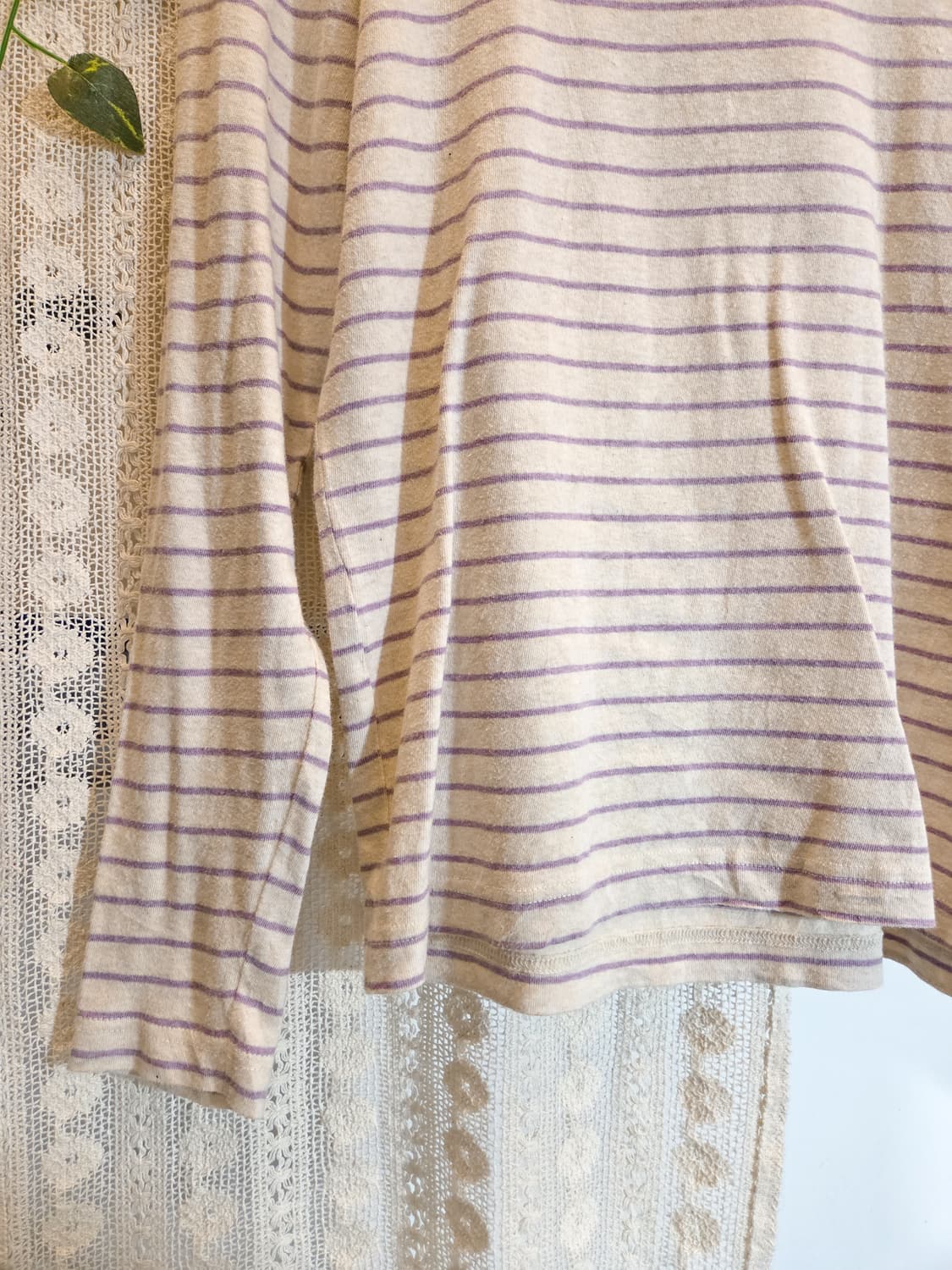 sm2 연보라 스트라이프 목폴라 슬리브 상품이미지3